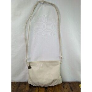 Morris Moskowitz Genuine Leather Ivory Women's Shoulder Bag Purse  With Zipper